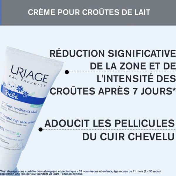 Uriage Bébé 1er soin croûtes de lait 40ml