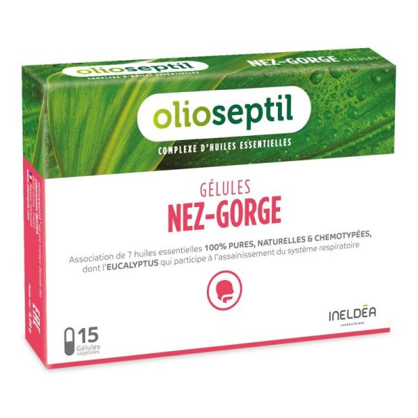 Olioseptil Nez Gorge 15 Gelules Vegetales