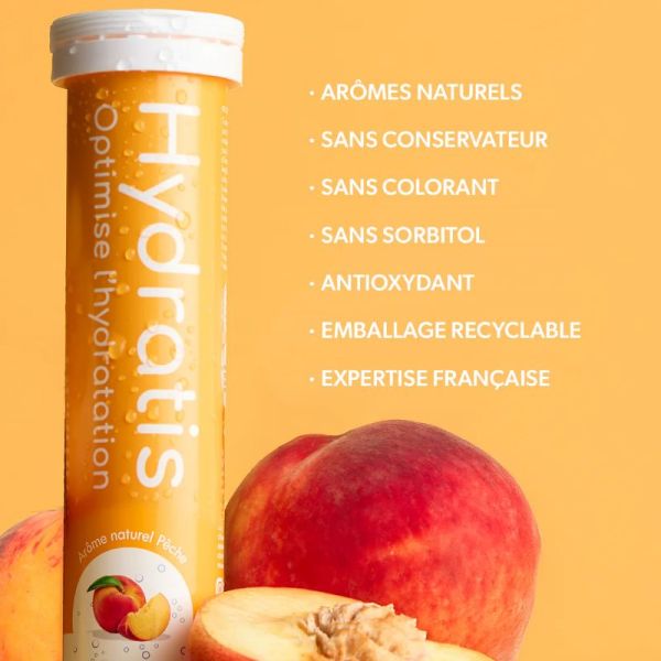 Hydratis arôme pêche 20 pastilles