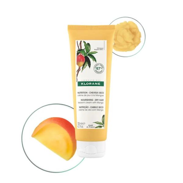 Klorane Mangue crème de jour cheveux secs 125ml
