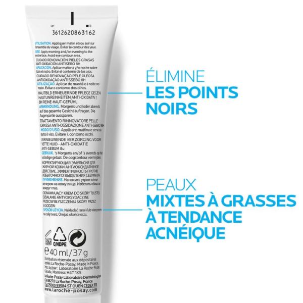 Roche Posay Effaclar K+ soin rénovation peaux grasses 40ml
