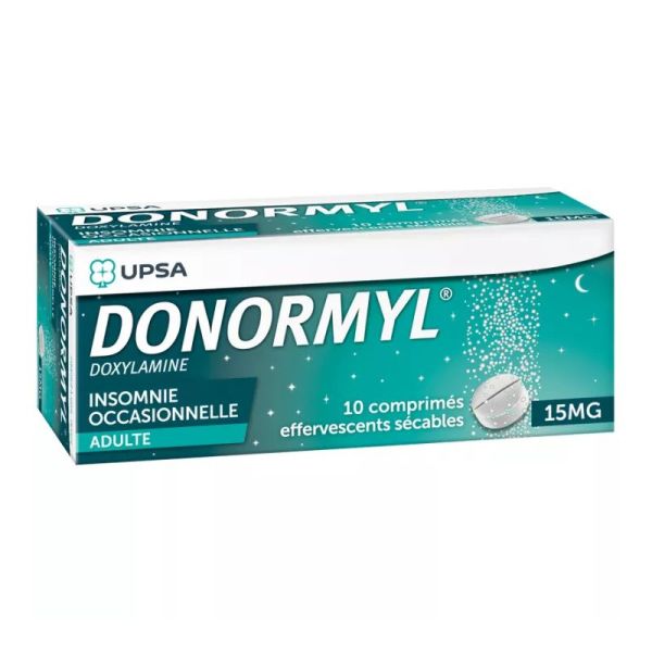 UPSA Donormyl 15 mg 10 Comprimés effervescents sécables