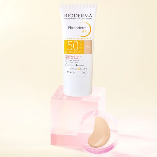 Bioderma Photoderm AR crème anti-rougeurs peaux réactives SPF50+ naturel 30ml