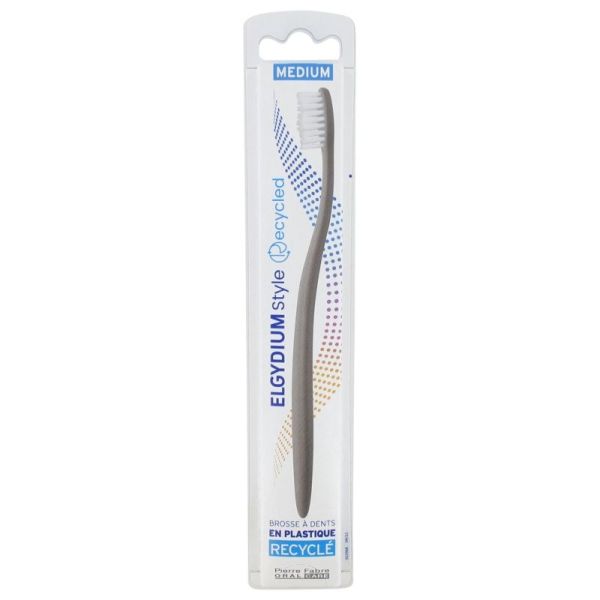 Elgydium Style recycled brosse à dents Medium gris foncé