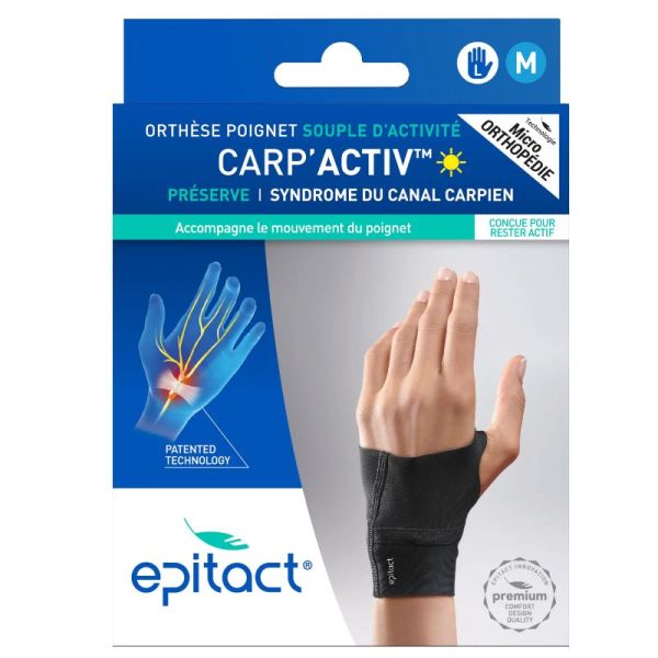 Epitact Carp'Activ Orthèse poignet souple d'activité main gauche taille M