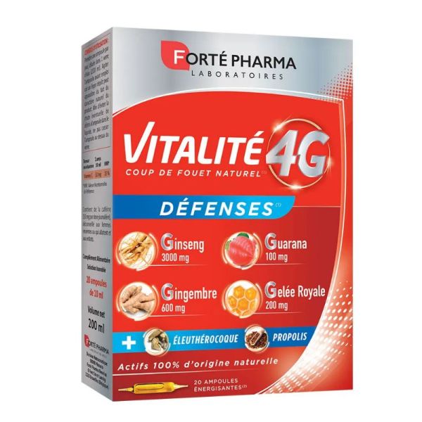 Forté Pharma Vitalité 4G Défenses 20 Ampoules
