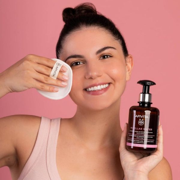 Apivita Eau micellaire apaisante et démaquillante visage et yeux 300ml