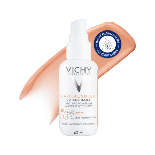 Vichy Capital Soleil UV Age Daily Teinté SPF50 Fluide Anti-Photo vieillissement Teinté SPF50+ 40ml