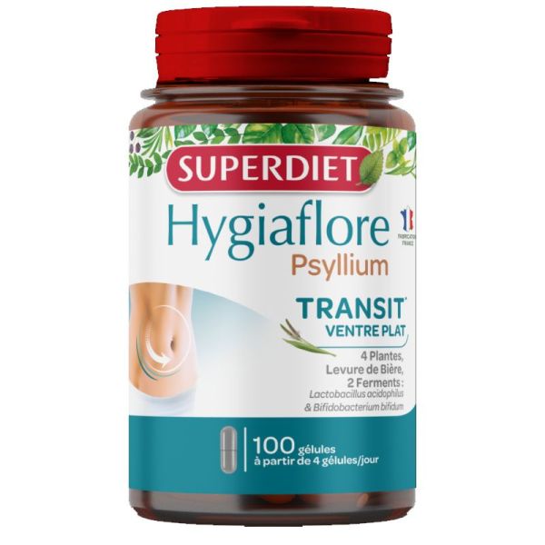 Superdiet Hygiaflore Transit ventre plat 100 gélules