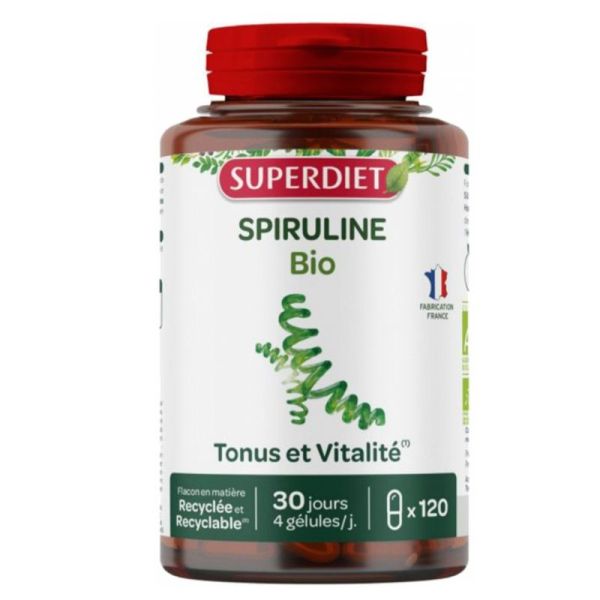 Superdiet Spiruline bio 120 gélules