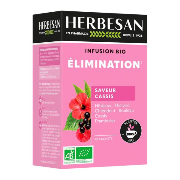 Herbesan Infusion Élimination Bio 20 Sachets