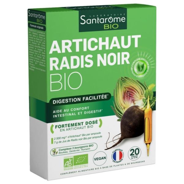Santarome Bio Artichaut Bio Radis Noir Bio 20 Ampoules