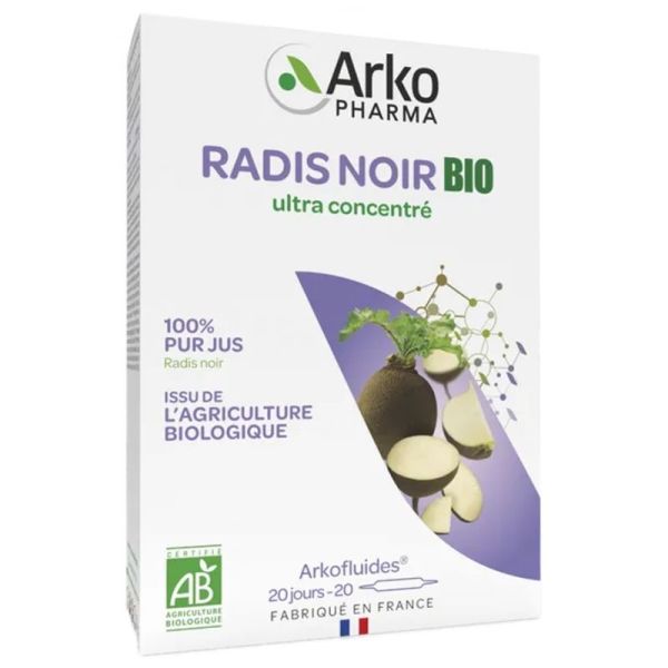 Arkofluides Radis Noir Bio 20 Ampoules