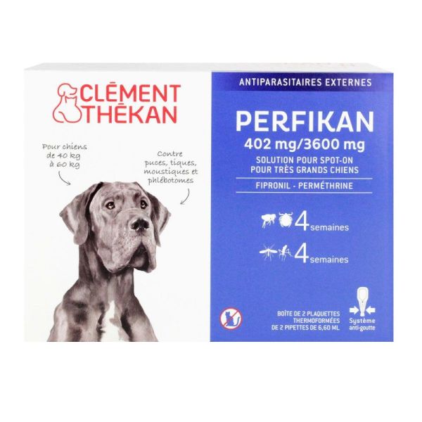 4 pipettes Perfikan chiens 40-60kg
