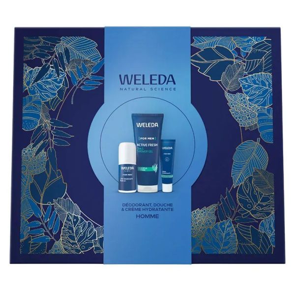 Weleda Homme Coffret Homme déodorant, douche et crème Hydratante
