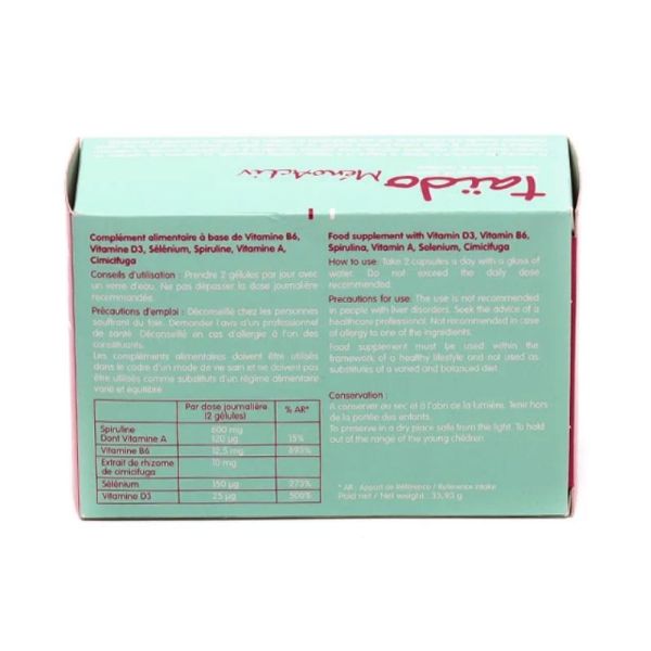 Taïdo MénoActiv troubles de la ménopause 60 gélules