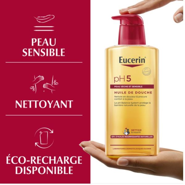 Eucerin pH5 huile douche peaux sèches 1 000ml