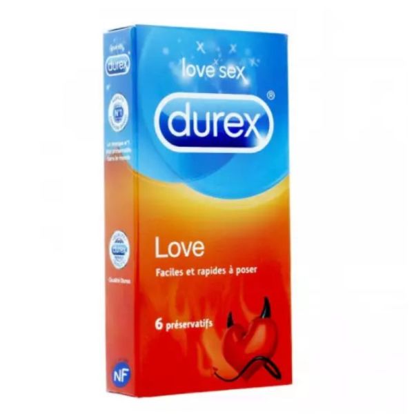 Durex Préservatifs Love boîte de 6