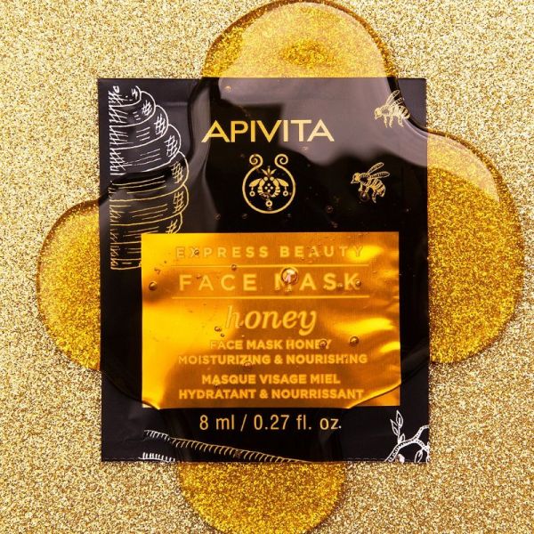 Apivita Express Beauty masque visage hydratant et nourrissant au Miel 2x8ml