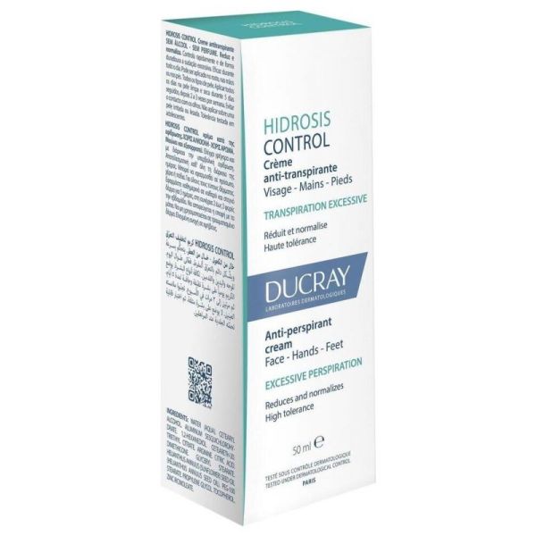 Ducray Hidrosis Control crème anti-transpirante visage mains pieds 50ml