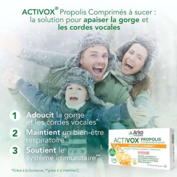Arkopharma Activox maux de gorge parfum citron 24 comprimés à sucer