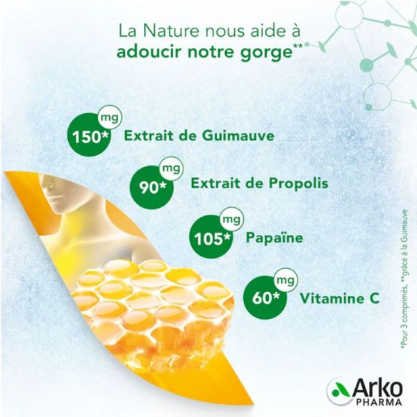 Arkopharma Activox maux de gorge parfum citron 24 comprimés à sucer