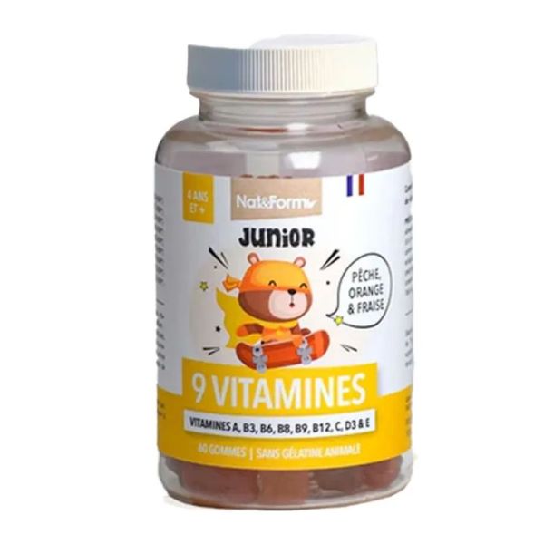 Nat&Form Junior 9 Vitamines 60 Gommes
