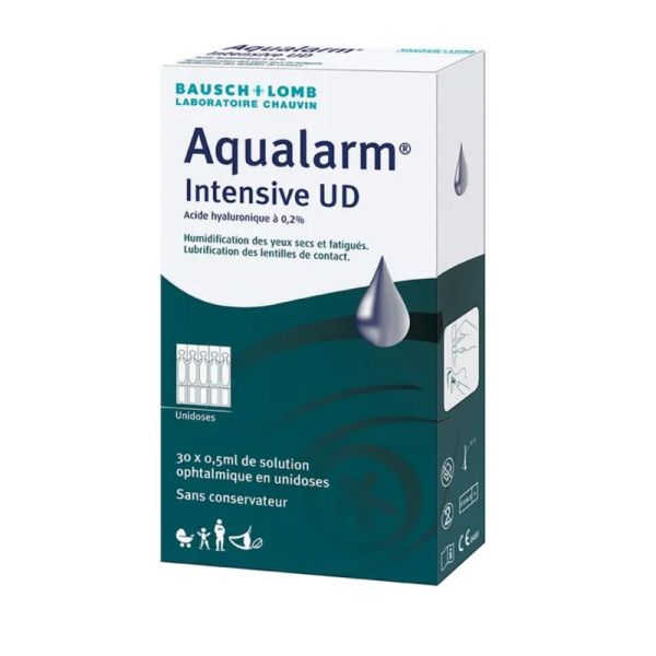Bausch + Lomb Aqualarm yeux secs lubrifiant oculaire 30 unidoses