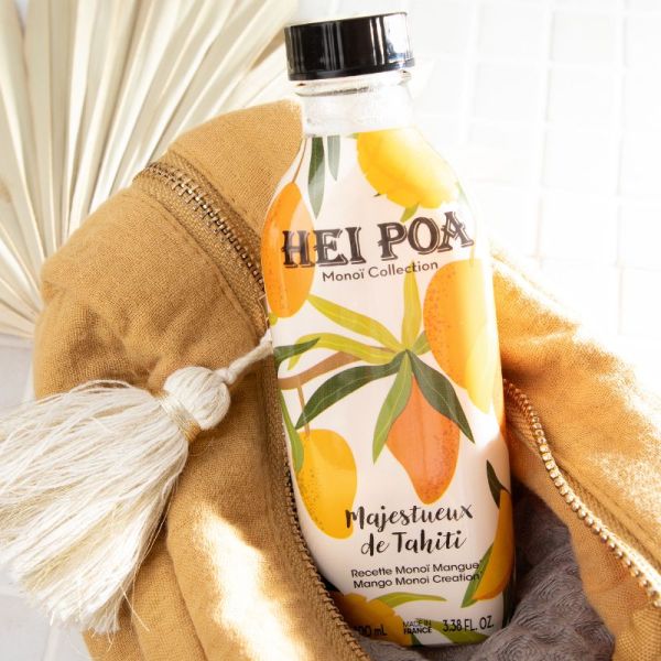 Hei Poa majestueux de Tahiti huile pour le corps Mangue 100ml
