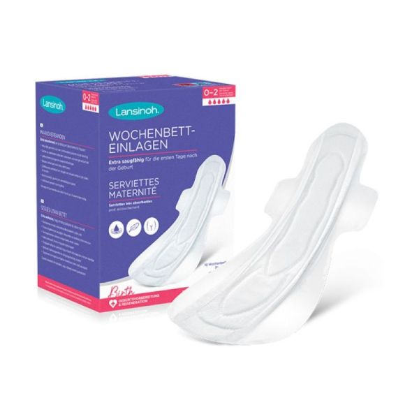 Lansinoh serviette maternité post-partum 0-2 semaines 10 pièces