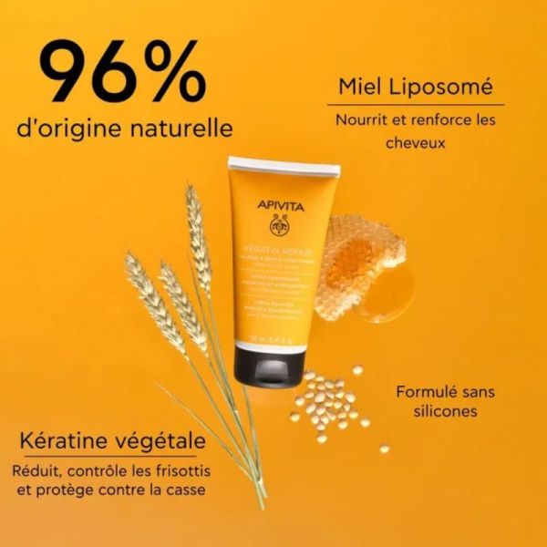 Apivita après-shampoing Keratin Repair nourrissant et réparateur 150ml