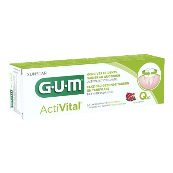 Gum ActiVital Activital dentifrice gencives et dents saines Q10 75ml