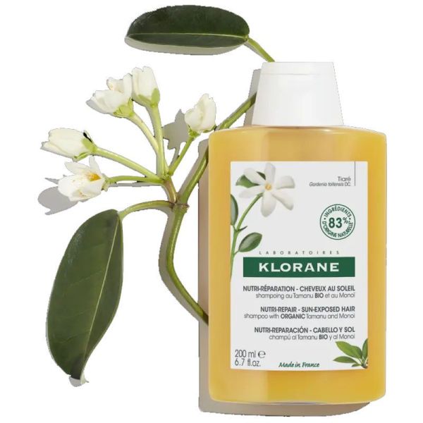 Klorane Tamanu Bio Monoï shampooing après-soleil nutritif 200ml