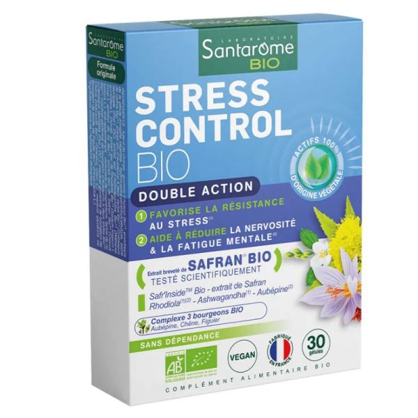 Santarome Stress Control Bio Safran détresse 30 gélules