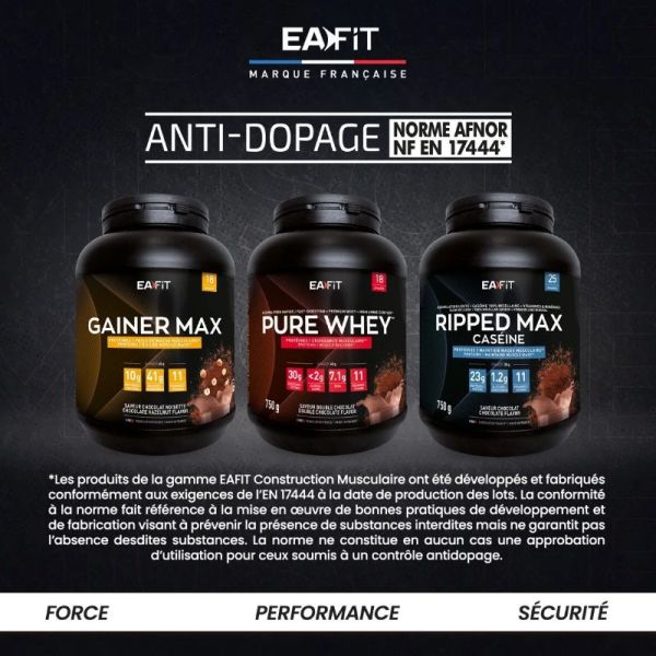 EaFit Pure Whey boisson double chocolat 360g