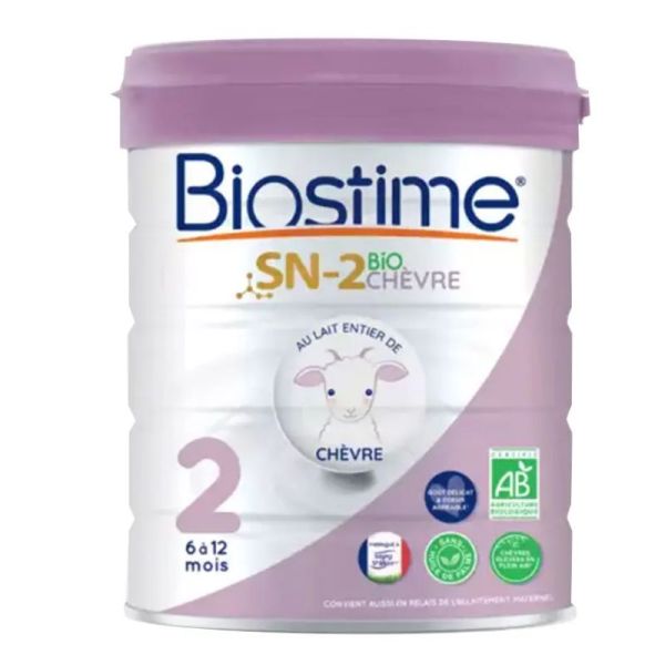 Biostime Lait Infantile SN-2 Chèvre 2ème âge Bio 6 à 12 mois 800g