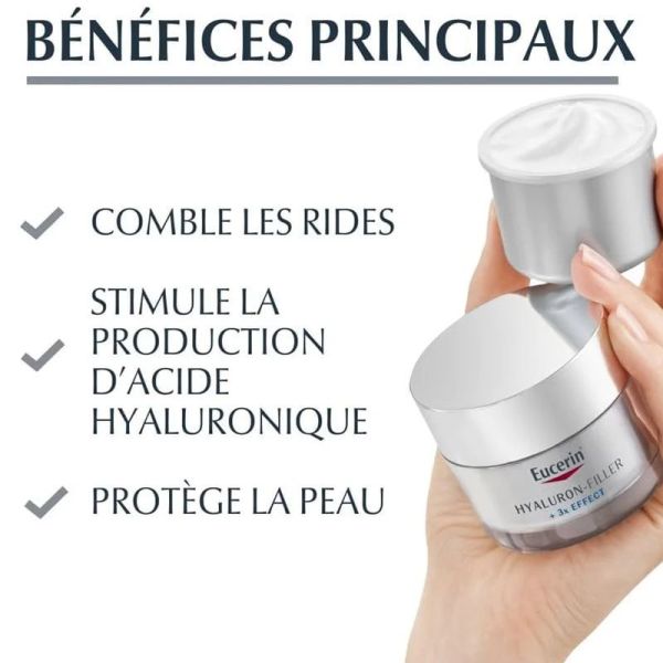 Eucerin Hyaluron-Filler + 3x Effect recharge anti âge doin de nuit 50ml