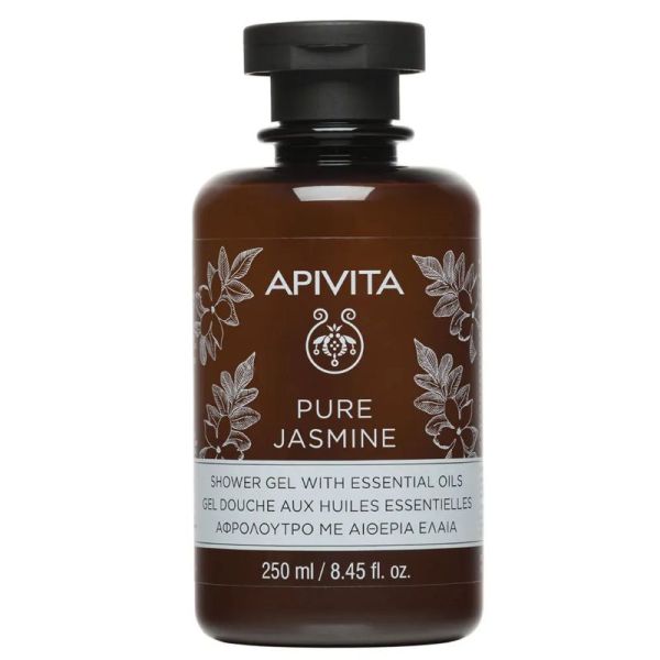 Apivita gel douche Pure Jasmine aux huiles essentielles 250 ml