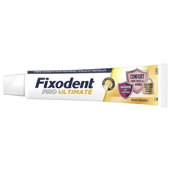 Fixodent Pro Ultimate crème adhésive pour prothèses totales & partielles goût neutre 57ml