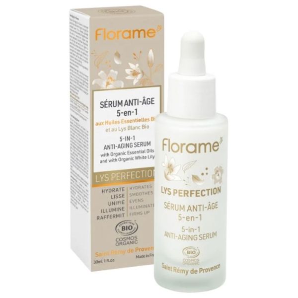 Florame Lys Perfection Sérum Anti-Âge 5en1 Bio 30 ml