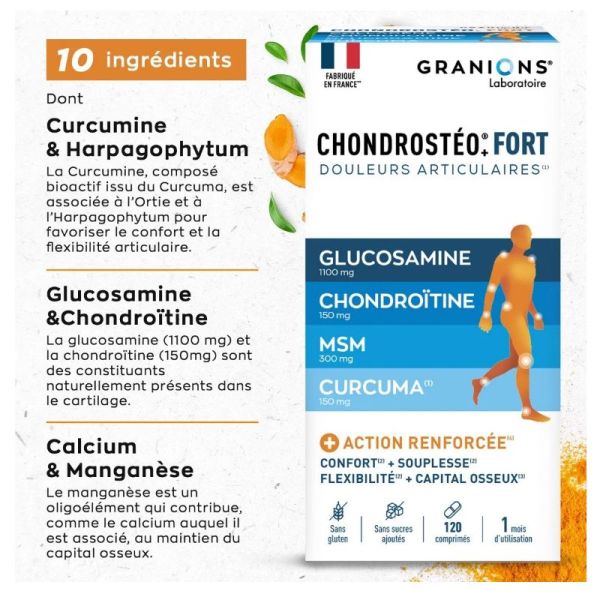 Granions Chondrostéo+ Fort articulations 120 comprimés