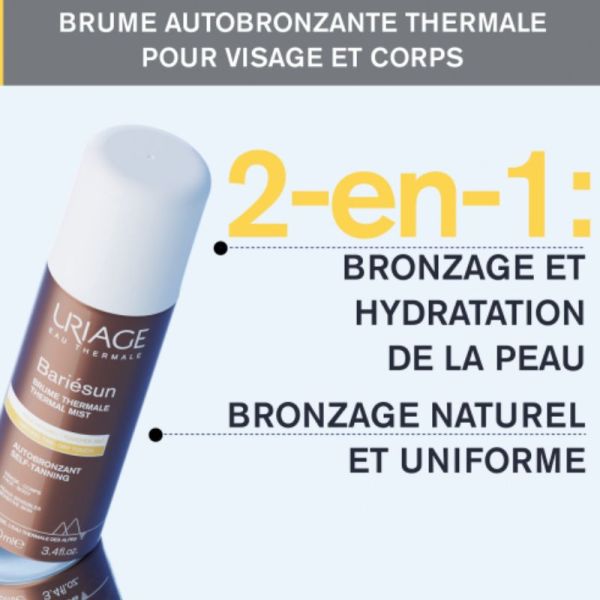 Uriage Bariésun brume thermale auto-bronzante 100ml