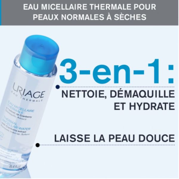 Uriage Eau micellaire thermale peau normale sèche 500ml