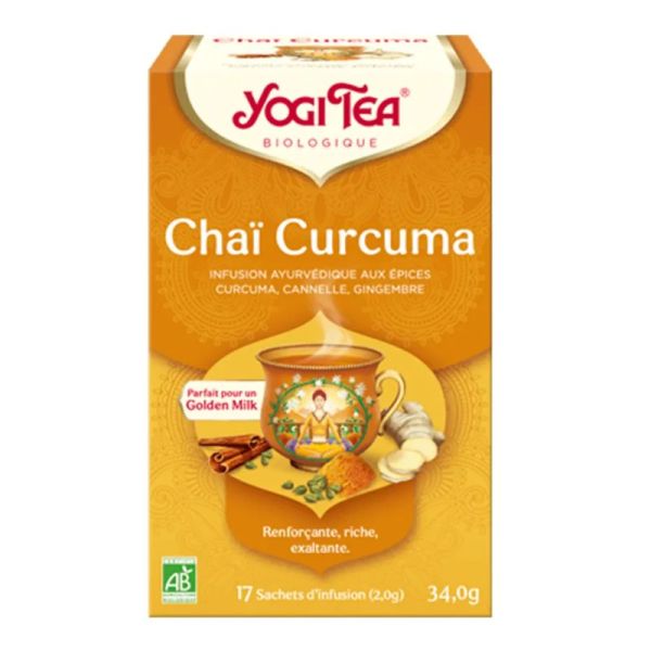 Yogi Tea Chaï Curcuma infusion ayurvédique bio 17 sachets