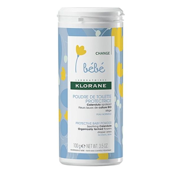 Klorane Bébé poudre de toilette protectrice 100g