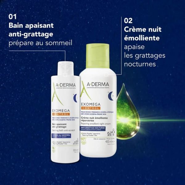 A-Derma Exomega Control crème nuit émolliente réparatrice 400ml
