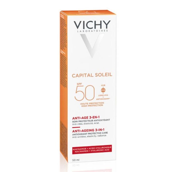 Vichy Idéal Soleil SPF50 soin antioxydant 3 en 1 50ml