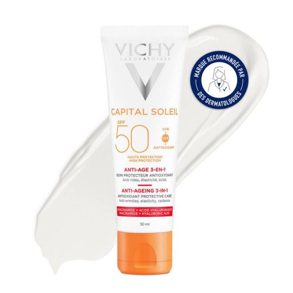 Vichy Idéal Soleil SPF50 soin antioxydant 3 en 1 50ml