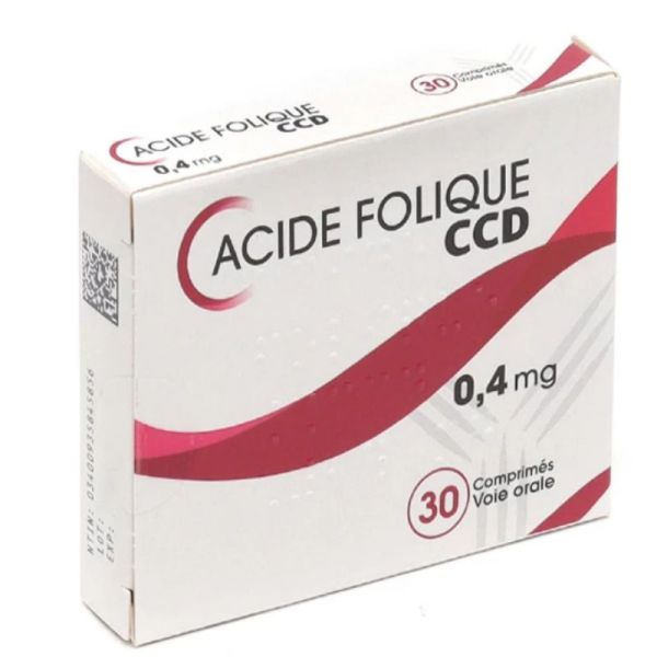 CCD Acide Folique 0,4mg Boîte de 90 comprimés