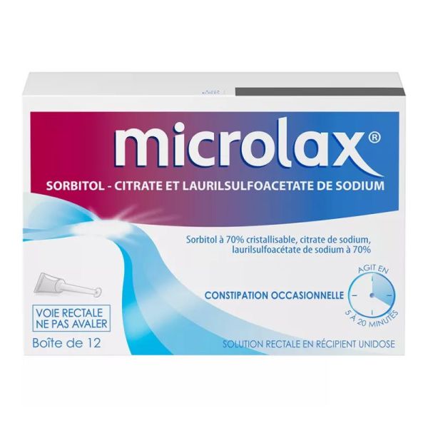 Microlax Solution Rectale 12 unidoses